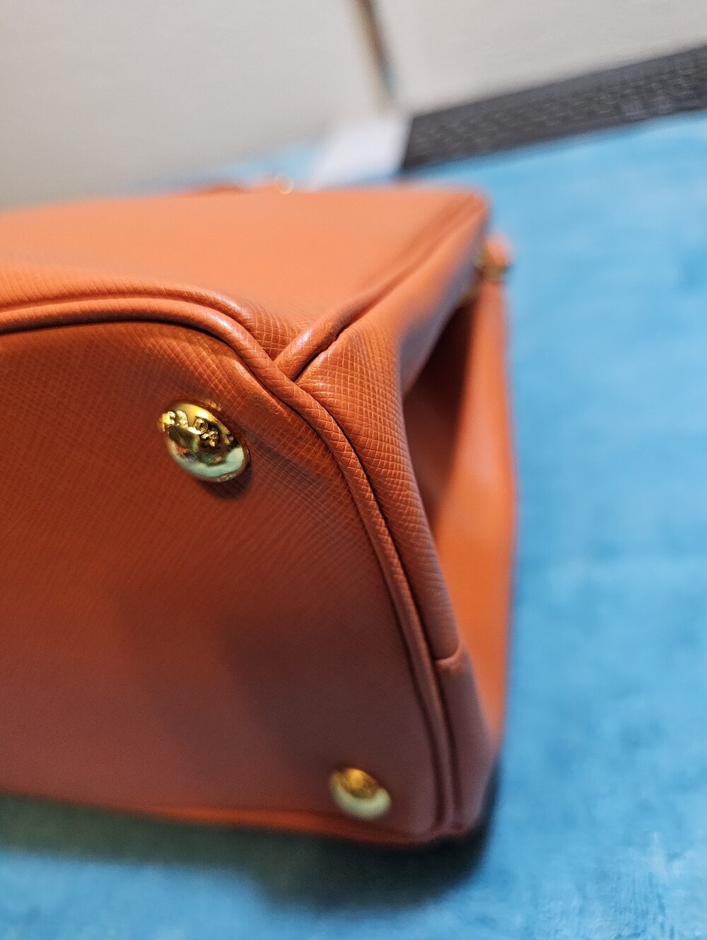 #43529-Prada Galleria PM bright orange Width-12inch Height-8 - Picture 7 of 15
